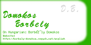 domokos borbely business card